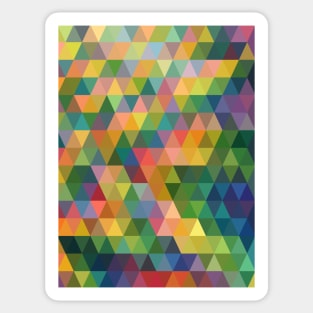 Rainbow Pastel Triangle, Geometric Abstract Pattern Sticker